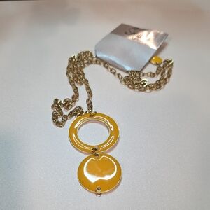 Sequin yellow pendant Necklace
